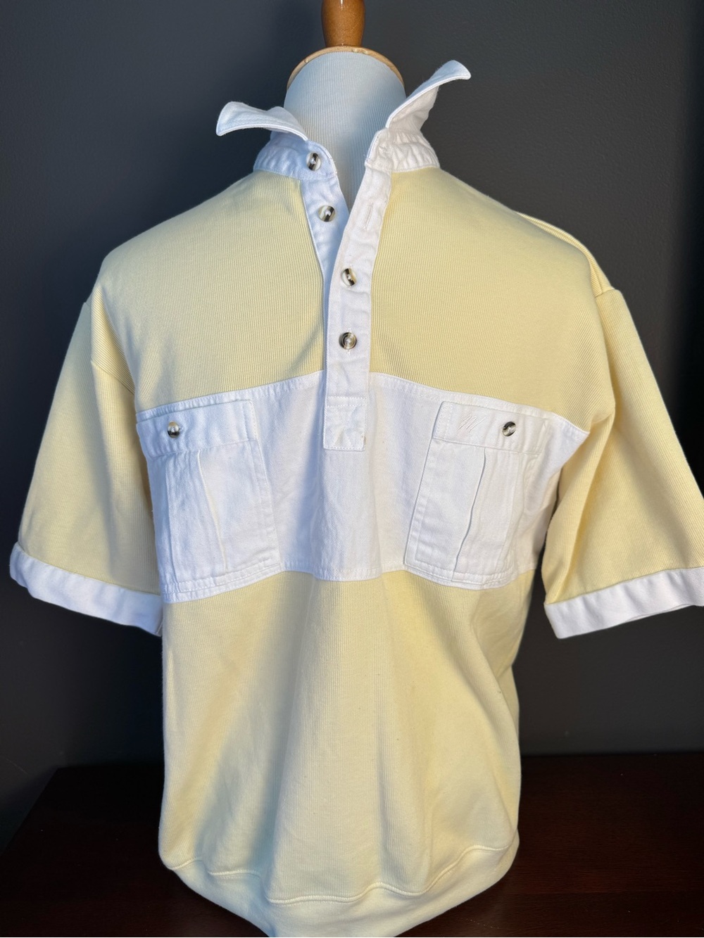 Vintage Countess Mara Merola Polo Shirt Mens L Short Sleeves Pockets Golf